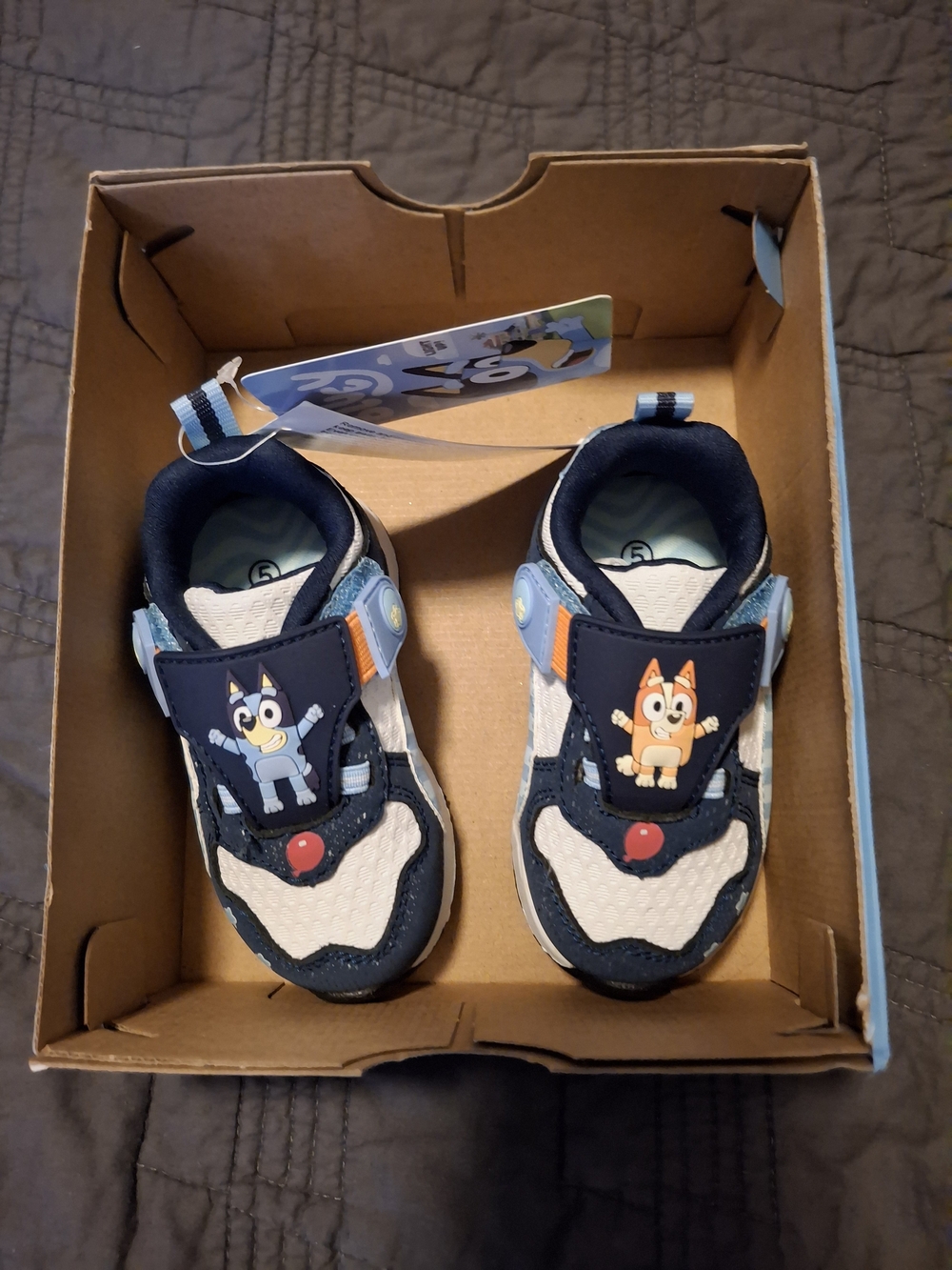 Kohl's Kids Navy, White and Light Blue Character Hook-and-Loop Sneakers